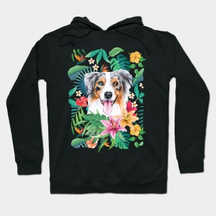 Tropical australian shepherd Hoodie